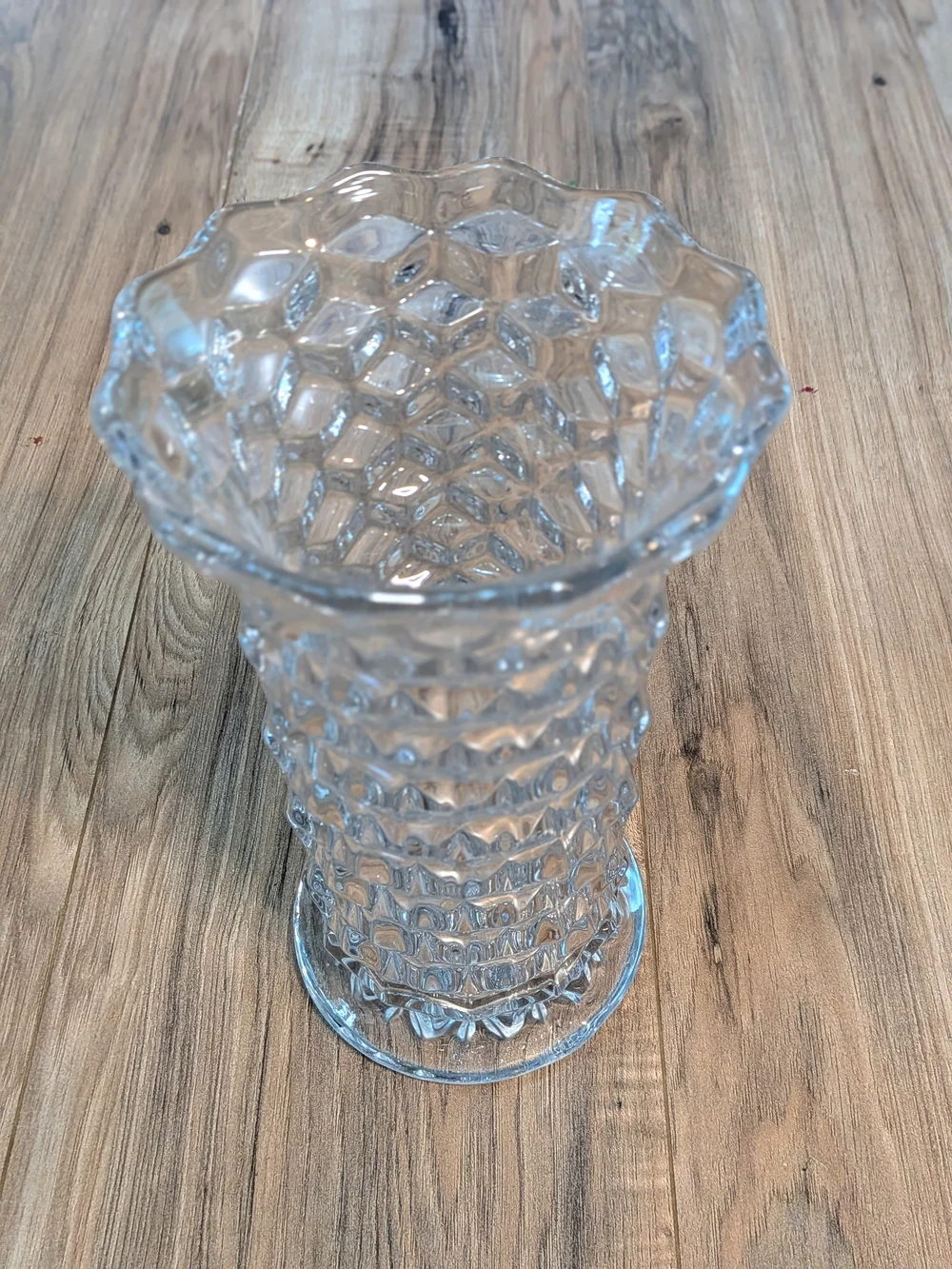 Clear Textured Glass Vase - Home Accents